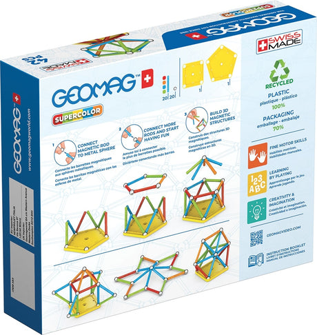 Geomag Super Color Recycled 42 pieces multicolores