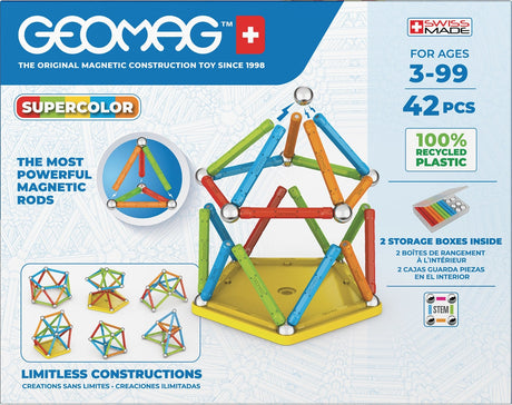 Geomag Super Color Recycled 42 pieces multicolores