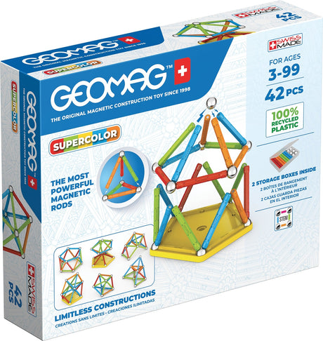 Geomag Super Color Recycled 42 pieces multicolores