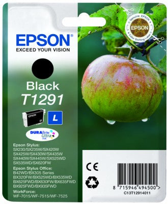 Cartouche d'encre Epson Pomme T1291 (Noir)