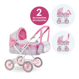 Accessoires poupons - COROLLE - Landau Floral - pour poupons 36 a 52 cm - des 3 ans