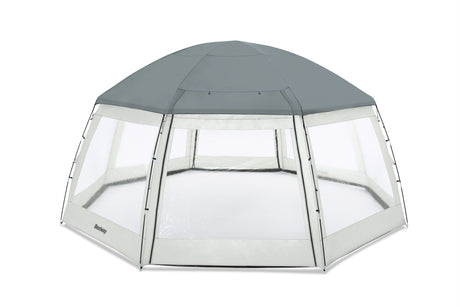BESTWAY - Dôme de protection pour piscine - Octogonal 600 x 600 x 295 cm - Gris
