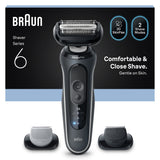 Rasoir électrique BRAUN Series 6 - Noir - Autonomie 60 minutes - Charge rapide 5 minutes