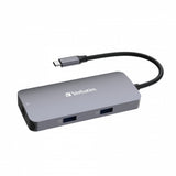 Station d'accueil portable USB-C 3.2 Verbatim Hub Pro Multiports 5 (Gris)