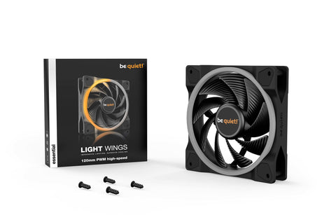 Ventilateur de boitier be quiet! Light Wings High Speed RGB - 12cm (Noir)