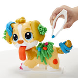 Play-Doh Le cabinet vétérinaire avec chien, avec 5 pots de pâte a modeler et 10 outils, jouet périscolaire, Les classiques