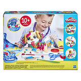 Play-Doh Le cabinet vétérinaire avec chien, avec 5 pots de pâte a modeler et 10 outils, jouet périscolaire, Les classiques