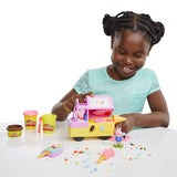 Play-Doh Peppa et le camion de glaces, figurines Peppa et George, 5 pots de pâte a modeler, des 3 ans