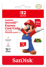 Carte mémoire Micro SD Express 256Go Sandisk pour Nintendo Switch 2