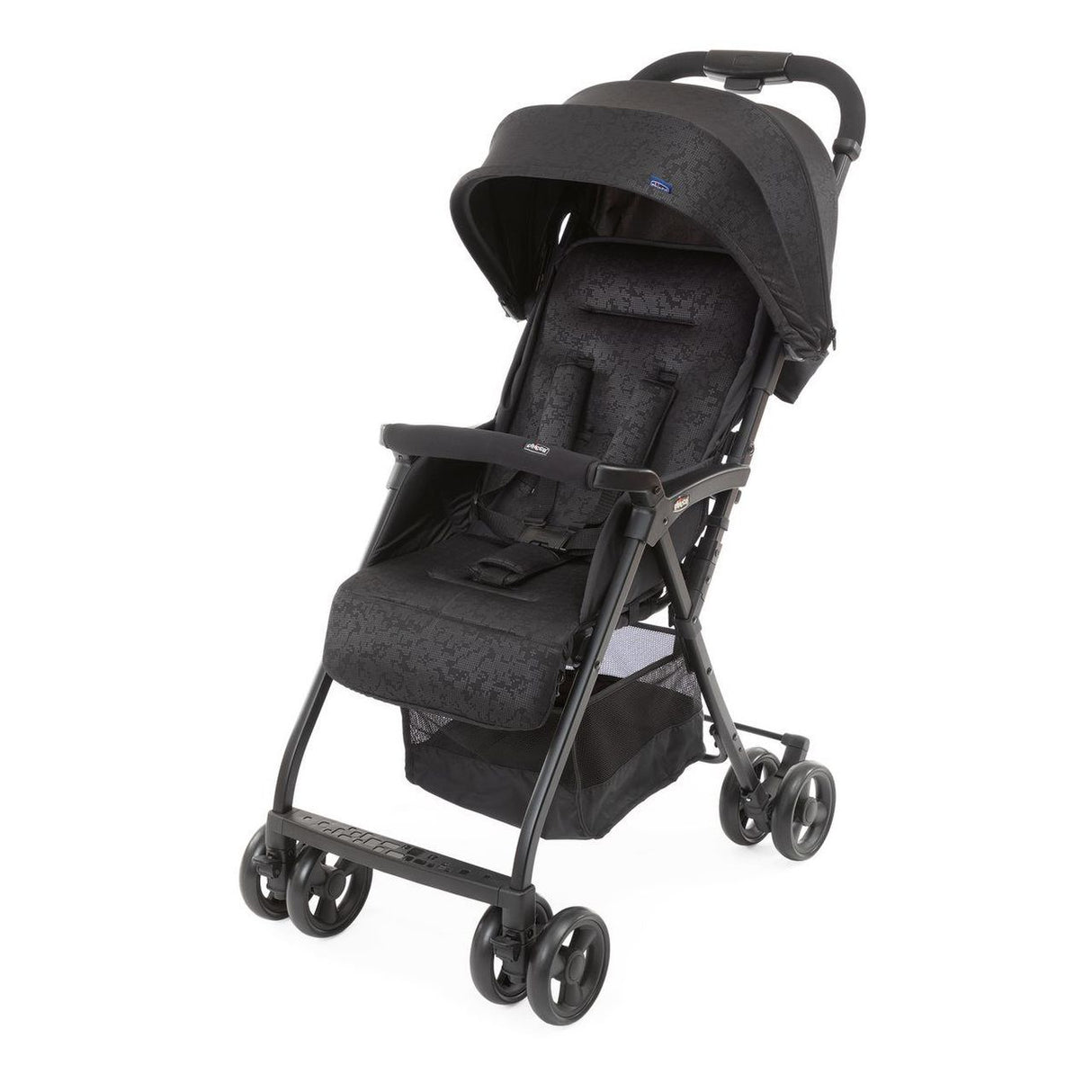 CHICCO Poussette compacte Ohlala 3 -  Des la naissance - Jusqu'a 15kg - Dossier inclinable - Arceau de sécurité - Jet black