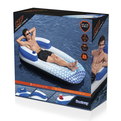 Bouée gonflable - Bestway - matelas Hydroforce  - 1 place - 183 x 97 x 53,5 cm