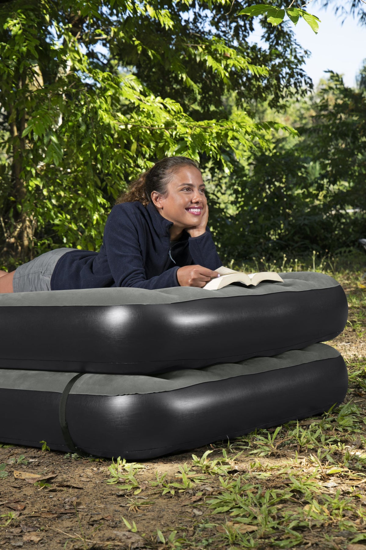 Lit 3 en 1 - BESTWAY - Airbed Tritech™ Connect and Rest™ - Lits jumeaux, lit surélevé, lit king size - 188 x 99 x 25 cm - 150 kg