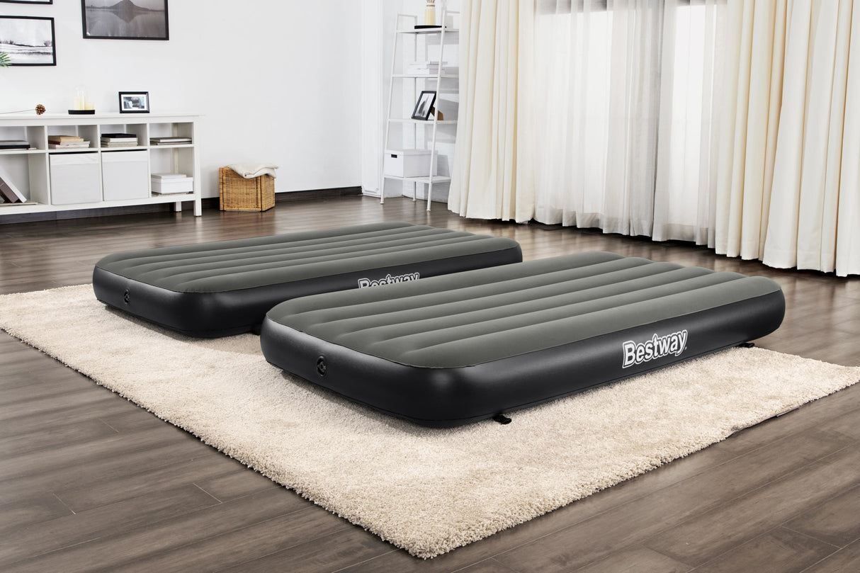 Lit 3 en 1 - BESTWAY - Airbed Tritech™ Connect and Rest™ - Lits jumeaux, lit surélevé, lit king size - 188 x 99 x 25 cm - 150 kg