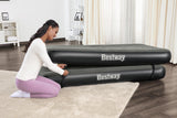 Lit 3 en 1 - BESTWAY - Airbed Tritech™ Connect and Rest™ - Lits jumeaux, lit surélevé, lit king size - 188 x 99 x 25 cm - 150 kg