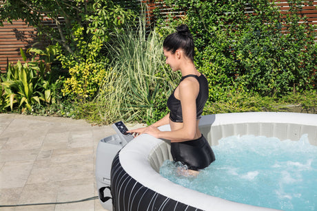 Spa gonflable BESTWAY - Lay-Z-Spa Hollywood - 196 x 66 cm - 4 a 6 places - Rond (Couverture, cartouche, diffuseur, LED...)
