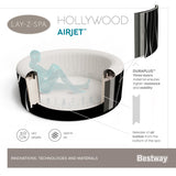 Spa gonflable BESTWAY - Lay-Z-Spa Hollywood - 196 x 66 cm - 4 a 6 places - Rond (Couverture, cartouche, diffuseur, LED...)