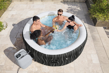Spa gonflable BESTWAY - Lay-Z-Spa Hollywood - 196 x 66 cm - 4 a 6 places - Rond (Couverture, cartouche, diffuseur, LED...)