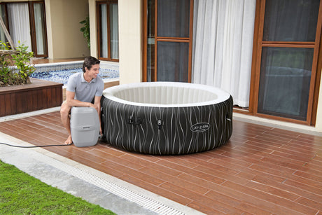 Spa gonflable BESTWAY - Lay-Z-Spa Hollywood - 196 x 66 cm - 4 a 6 places - Rond (Couverture, cartouche, diffuseur, LED...)