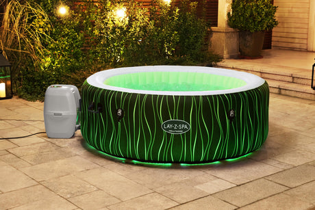 Spa gonflable BESTWAY - Lay-Z-Spa Hollywood - 196 x 66 cm - 4 a 6 places - Rond (Couverture, cartouche, diffuseur, LED...)
