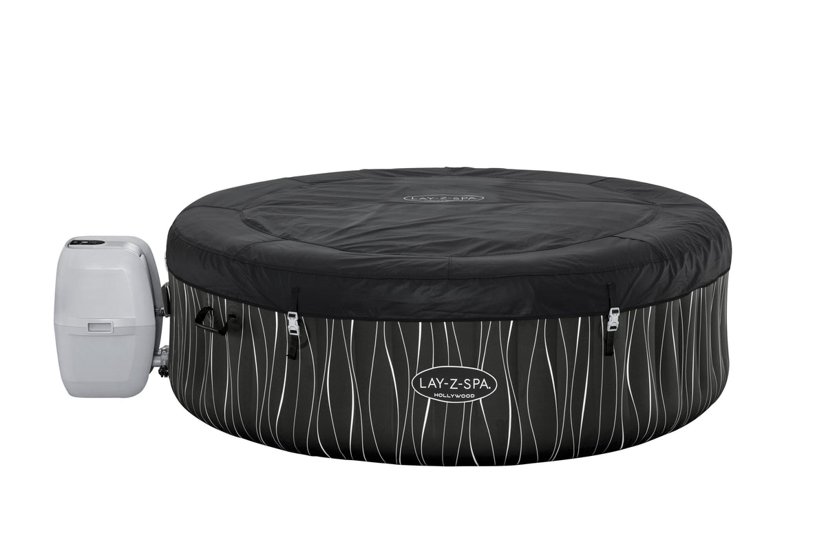 Spa gonflable BESTWAY - Lay-Z-Spa Hollywood - 196 x 66 cm - 4 a 6 places - Rond (Couverture, cartouche, diffuseur, LED...)
