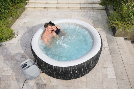 Spa gonflable BESTWAY - Lay-Z-Spa Hollywood - 196 x 66 cm - 4 a 6 places - Rond (Couverture, cartouche, diffuseur, LED...)