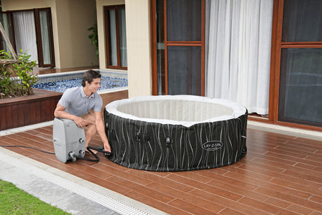 Spa gonflable BESTWAY - Lay-Z-Spa Hollywood - 196 x 66 cm - 4 a 6 places - Rond (Couverture, cartouche, diffuseur, LED...)