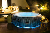 Spa gonflable BESTWAY - Lay-Z-Spa Hollywood - 196 x 66 cm - 4 a 6 places - Rond (Couverture, cartouche, diffuseur, LED...)