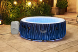 Spa gonflable BESTWAY - Lay-Z-Spa Hollywood - 196 x 66 cm - 4 a 6 places - Rond (Couverture, cartouche, diffuseur, LED...)