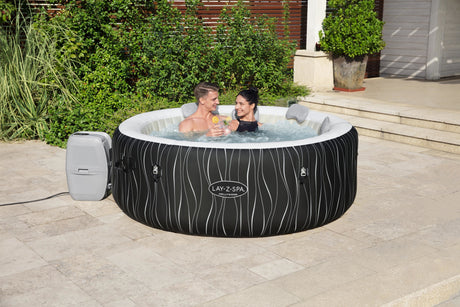 Spa gonflable BESTWAY - Lay-Z-Spa Hollywood - 196 x 66 cm - 4 a 6 places - Rond (Couverture, cartouche, diffuseur, LED...)