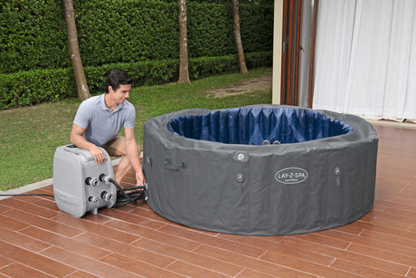 Spa gonflable BESTWAY - Lay-Z-Spa Hollywood - 196 x 66 cm - 4 a 6 places - Rond (Couverture, cartouche, diffuseur, LED...)