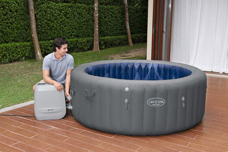 Spa gonflable BESTWAY - Lay-Z-Spa Hollywood - 196 x 66 cm - 4 a 6 places - Rond (Couverture, cartouche, diffuseur, LED...)