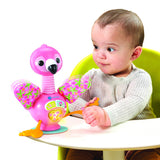 VTECH Flamingo Rigolo — Jouet d'éveil flamant rose 9-36 mois, sons, mélodies et ventouse