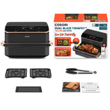Friteuse sans huile COSORI - Dual Blaze Twinfry Chef Edition - Capacité 10L - 6 programmes - 2800W - Noir