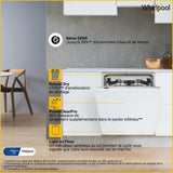Lave-vaisselle tout encastrable WHIRLPOOL WKCIO3T133PFE 6eme Sens - 14 couverts - Induction - 43 dB - tiroir a couverts