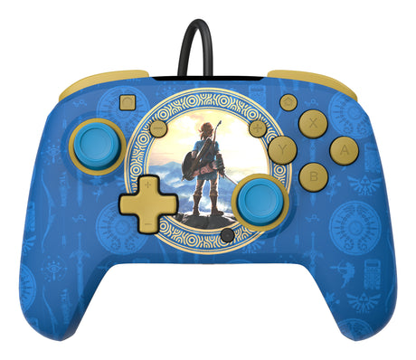 Manette de jeu - Nintendo - Zelda - Filaire - Série limitée - Bleu