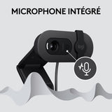 Webcam Logitech Brio 100 Full HD avec confidentialité, Correction automatique de l''éclairage, USB-A - Graphite