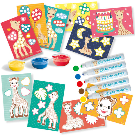 Coloriage et peinture - SES CREATIVE - Hobby 1 - 4 - Sophie la girafe - Activité créative et éducative - Idée cadeau - Des 1 an