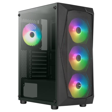Boitier Moyen Tour ATX AeroCool Falcon-A RGB avec panneau vitré (Noir)