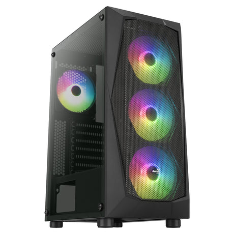 Boitier Moyen Tour ATX AeroCool Falcon-A RGB avec panneau vitré (Noir)