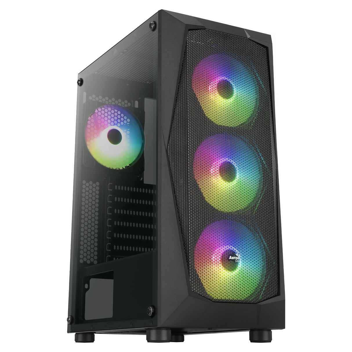 Boitier Moyen Tour ATX AeroCool Falcon-A RGB avec panneau vitré (Noir)