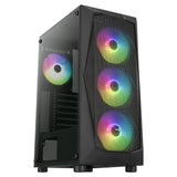 Boitier Moyen Tour ATX AeroCool Falcon-A RGB avec panneau vitré (Noir)