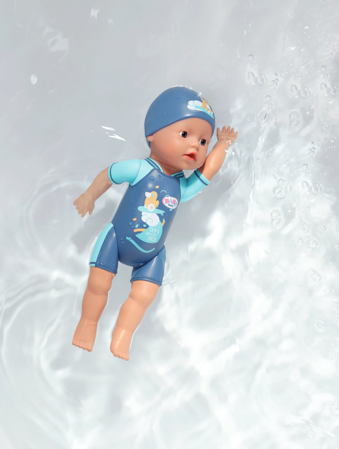 Poupon - BABY BORN -  Ma premiere nage - Poupée garçon 30 cm - Tenue non détachable et bonnet - Jouet de bain - Des 1 an