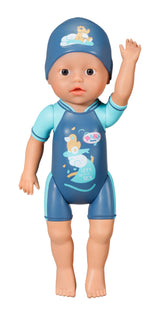 Poupon - BABY BORN -  Ma premiere nage - Poupée garçon 30 cm - Tenue non détachable et bonnet - Jouet de bain - Des 1 an