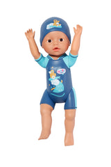 Poupon - BABY BORN -  Ma premiere nage - Poupée garçon 30 cm - Tenue non détachable et bonnet - Jouet de bain - Des 1 an