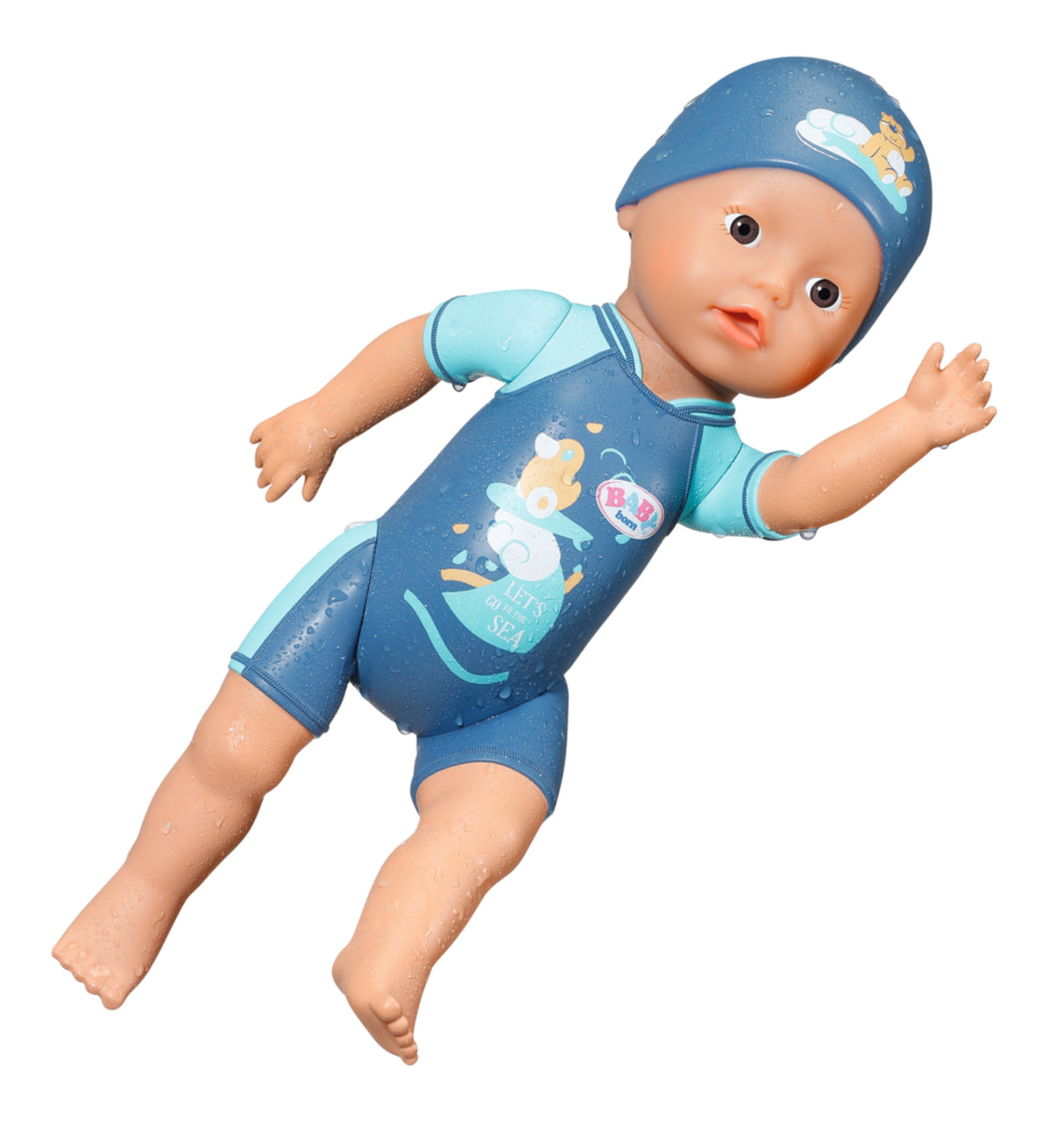 Poupon - BABY BORN -  Ma premiere nage - Poupée garçon 30 cm - Tenue non détachable et bonnet - Jouet de bain - Des 1 an