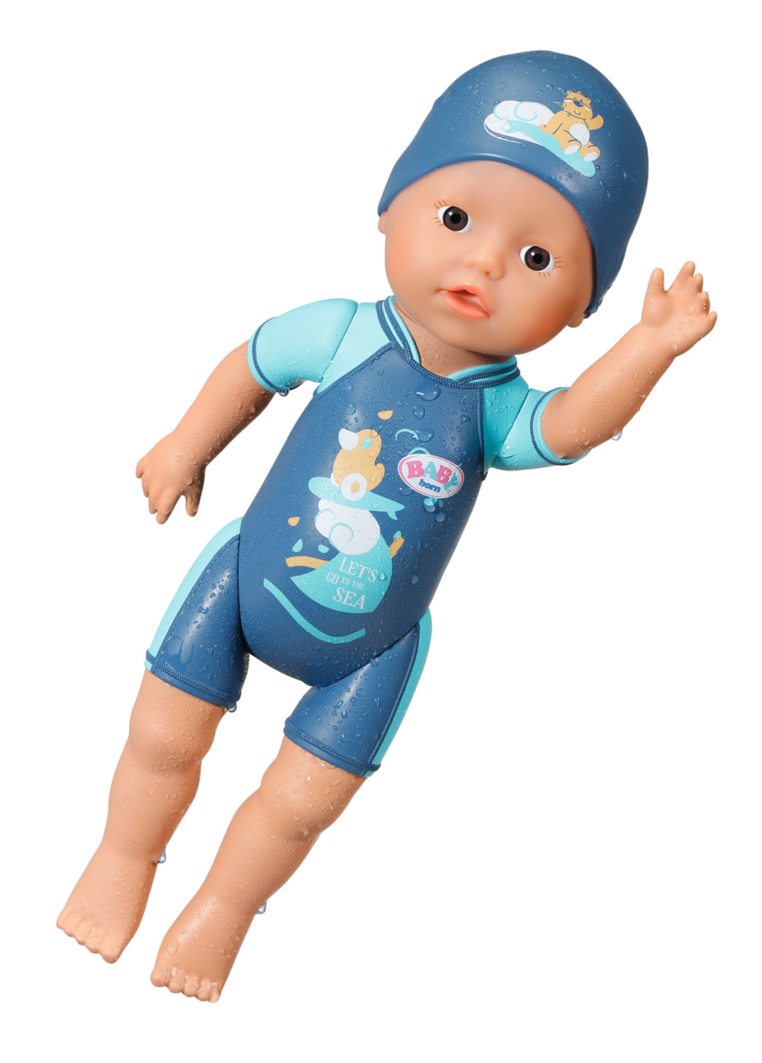 Poupon - BABY BORN -  Ma premiere nage - Poupée garçon 30 cm - Tenue non détachable et bonnet - Jouet de bain - Des 1 an