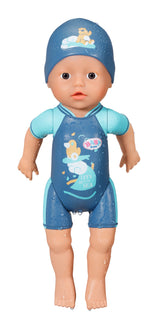 Poupon - BABY BORN -  Ma premiere nage - Poupée garçon 30 cm - Tenue non détachable et bonnet - Jouet de bain - Des 1 an