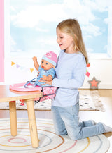 Chaise haute pour poupon - BABY BORN - Se fixe sur la table - Jouet d'imitation - Rose - Des 3 ans