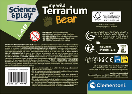 Mini Terrarium - Clementoni - Ours - Jeu de sciences et d'expériences - Des 7 ans - Fabriqué en Italie