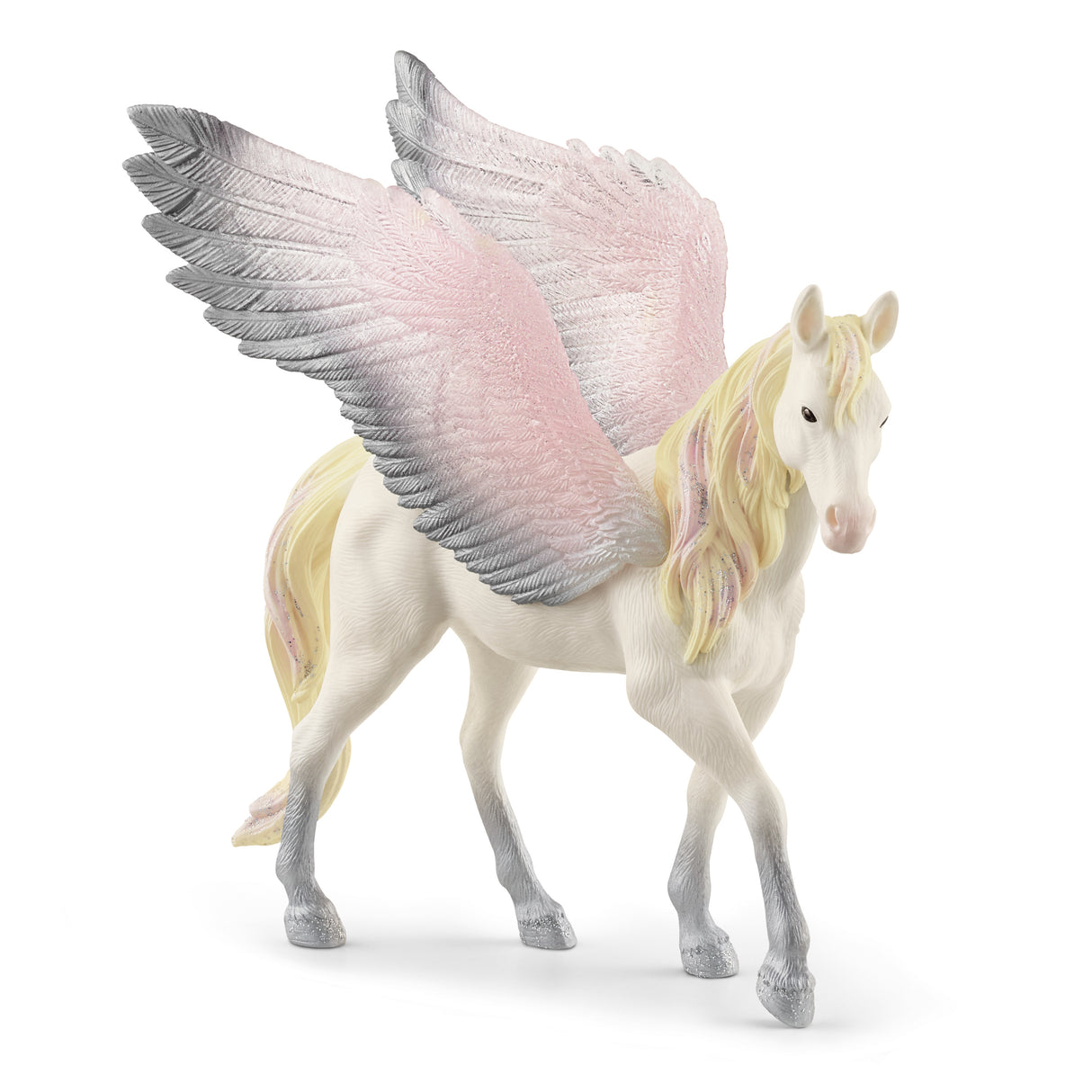 Figurine Pégase Ailée - Avec Ailes et Criniere Brillantes - Figurine Cheval Amusante et Durable - Cadeau pour Enfants a Partir de 5